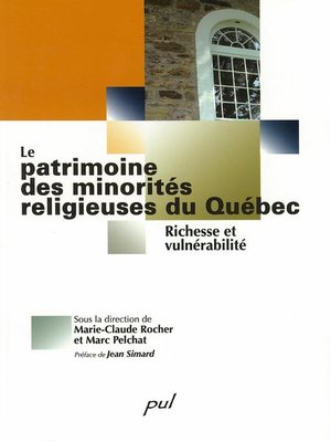 cover image of Patrimoine minorités religieuses du Québec